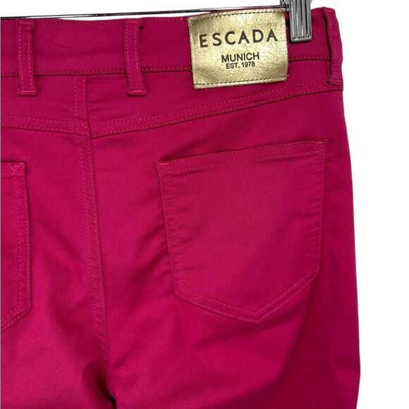 Escada Munich Gold Tag Womens Magenta Hot Pink Jeans Size 38 US 8-10 - Picture 8 of 15